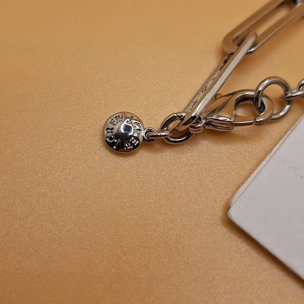 J.Crew minimalist silver chain link bracelet